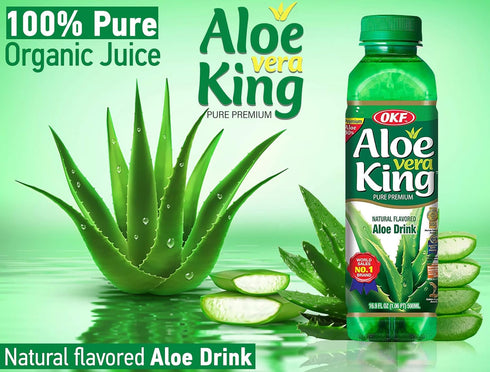 16.9 (Pack 12) OKF Aloe Vera King Drink, Original, Fluid Ounce