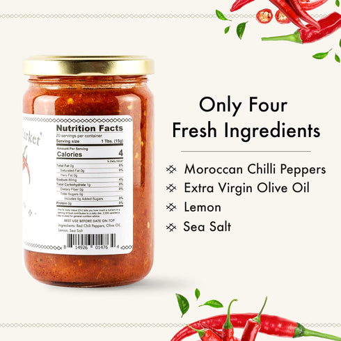 (10.5oz) Casablanca Market Harissa Gourmet Hot Sauce Harissa Sauce Moroccan North African Spice Best Hot Sauce Gift