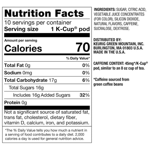 60 Count (6 Packs 10) The Original Donut Shop Iced Refreshers, Mango Dragonfruit Lemonade Flavor, Keurig Single Serve