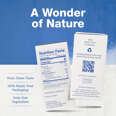 180g Pack Vera Salt Fleur de Sel Spring Salt HandHarvested Crystals from Spain Naturally Formed with Delicate Crunch