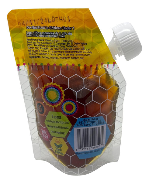 10 I HEART BEES Mango Habanero Hot Honey, Ounce