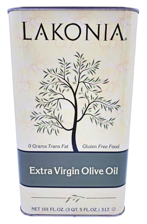 LAKONIA IMPORTS Lakonia Extra Virgin Olive Oil 101.4 Oz 3L can GREECE
