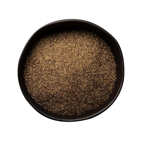 28-32 5 lb Farmersville Spice Co. Table Grind Black Pepper Mesh, Handle Jug, Kosher Spice for Foodservice