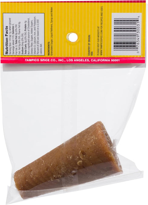 Tampico Spice Company Piloncillo Brown Sugar Cone Authentic Mexican Cane Sugar - Pure Unrefined Brown Sugar
