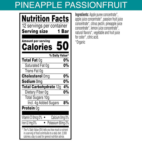 Pack, 12.4oz (24 Pure Organic Layered Fruit Bars, Gluten Free, Vegan Fruit Snacks, Variety Box Bars)