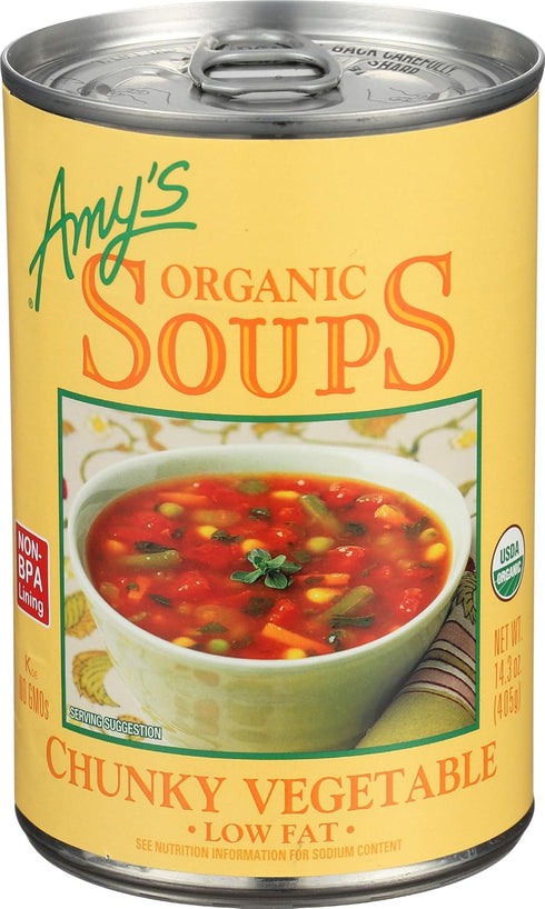Amy's Organic Chunky Vegetable Soup, Low Fat, 14.3-Ounce