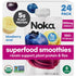 Noka Superfood Fruit Smoothie Pouches, Blueberry Acai, Healthy Snacks with Flax Seed,