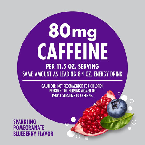 V8 +ENERGY 11.5 oz (24 Pack) Sparkling Pomegranate Blueberry Juice Energy Drink, fl Can