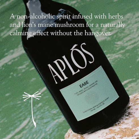 750ml Apls Ease Non Alcoholic Drink - Lion's Mane-Infused Calming Beverage Formulated to Relax and Unwind, Zero Sugar