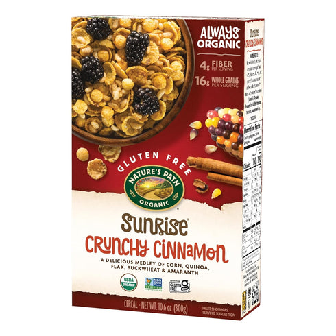 Nature's Path Organic Gluten-Free Cereal, Crunchy Cinnamon Sunrise, 10.6 Ounce Box (Pack