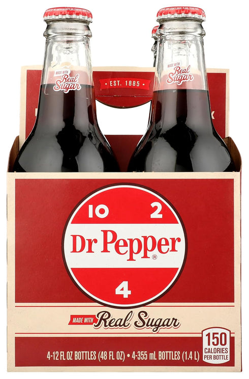 DR Pepper 4pk 12oz Glass