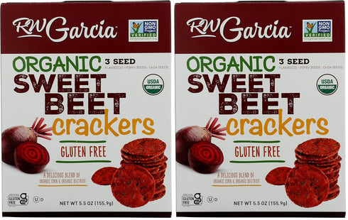 RW Garcia Organic Sweet Beet Crackers, 5.5 OZ (Pack of 2)