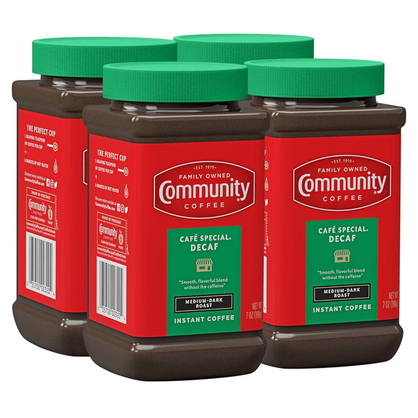 Community Coffee Caf Special Decaf, Medium Dark Roast Instant Coffee, 7 Ounce