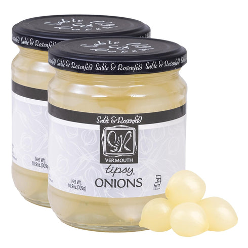 Sable & Rosenfeld Vermouth Tipsy Onions, 10.9 oz (Pack of 2), Gourmet