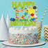 Happy 12th Birthday Building Block Cake Topper, Puzzle Games Boy's Party Decoration Supplies for Green Cake