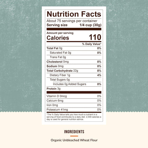 100% 5 Organic Pizza Flour - Pounds