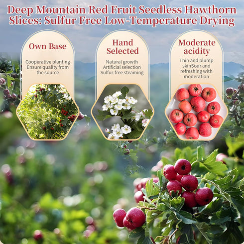 14.11oz/400g Hee Creek Premium Dried Hawthorn Berries Natural Hawthorn Berry Tea No Sugar No Artificial Color Awaken