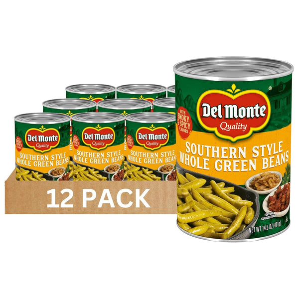 Del Monte Southern Style Whole Green Beans, 14.5 oz. Can (Pack of