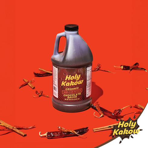 64oz Holy Kakow Organic Chocolate Syrup - Mexican Style, Chocolate Syrup, Chocolate Sauce, Organic Chocolate Sauce, Add
