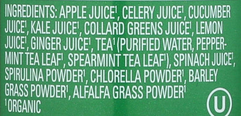 Dozen, 12 Oz Suja Organic Mighty Celery, Cucumber, Kale, Collard Greens, Apple, Fl Bottle
