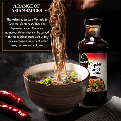 KA-ME Oyster Sauce 7.0 oz, Authentic Asian Cooking Ingredients, No Preservatives/MSG for Marinade & Dipping