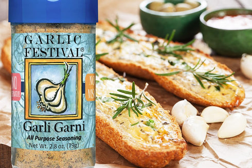 Garlic Festival Foods Garli Garni All Purpose Garlic Seasoning, 2.8 oz - Flavorful Garlic Spice