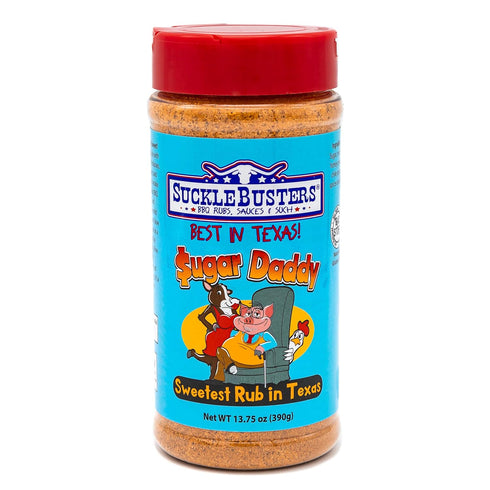 SuckleBusters Sugar Daddy BBQ Rub: Sweet & Savory for Pork, Chicken, Fruits, Desserts, Gluten-Free, No MSG (13.75oz)