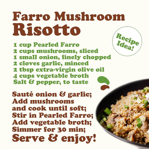 6 Food to Live Pearled Farro Grain, Pounds - Italian Whole Grain, Good Source of Dietary Fiber, Protein and Iron
