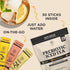 Pack 3 30 Packs Harmony Prebiotic Black Tea Variety - Flavors Peach Lemon Passion Fruit, Iced Tea Drink Mix with Plant
