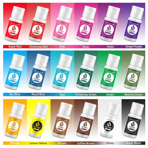 Set 18 0.7 oz Gel Food Coloring Vibrant Colors, Each, Concentrated Gel Based Food Dye for Baking, Icing, Cake
