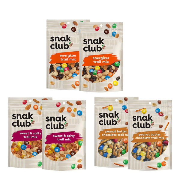 Snak Club Trail Mix Variety Pack, Protein Snacks, Includes Energizer Trail Mix,