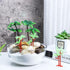 16 Jovitec Pcs Plastic Green Palm Tree Coconuts Cupcake Topper Scale Scenery Miniature Palm Tree Figurines Micro