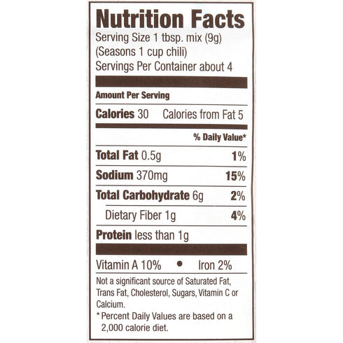 1.25 oz (Pack 12) McCormick Organics Chili Seasoning Mix