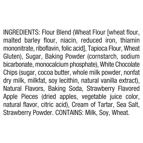 20 (Pack 1) 32-40 Bobs Red Mill White Chocolate & Strawberry Pancake/Waffle Mix, Ounce of Just Add Water, Makes
