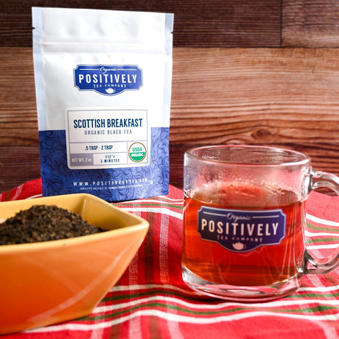 16 Organic Positively Tea Company, Scottish Breakfast Black Tea, Loose Leaf, Ounce