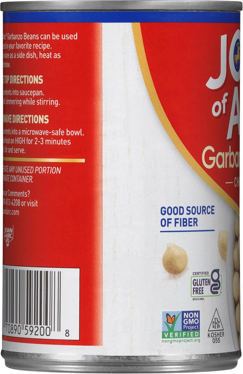 Joan of Arc 15 (Pack 12) Garbanzo Beans, Ounce
