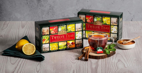 60 1 Count Ahmad Tea Variety Gift Box, Foil Enveloped Teabags, Twelve Teas