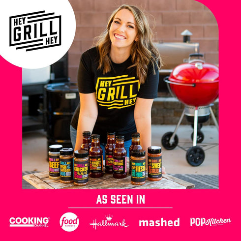 Hey Grill Hey | Chicken Wing Seasoning & Sauce Kit | All-in-one Crispy Batter, BBQ Rub, and Sweet Heat BBQ Sauce | Wing