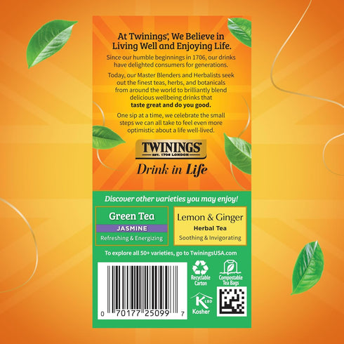 20 Twinings Tea Lemon Green Tea, ct