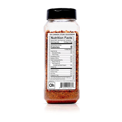 26 oz Spiceology - Oh Canada Steak Seasoning - All-Purpose BBQ Rubs, Spice Blends and Seasonings - Use on: Chicken