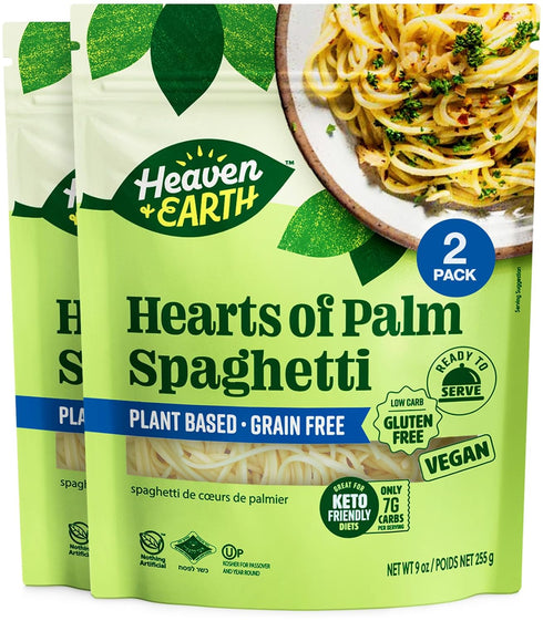 Heaven & Earth Hearts of Palm Spaghetti, 9 oz (2 Pack) Ready