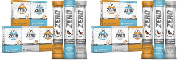 Gatorade G Zero Powder, Glacier Cherry Variety Pack, 0.10oz Individual Packets (Pack