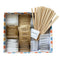 Sugar and Sweetener Packets Assortment with Wooden Coffee Stirrers and Varieties for