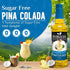 25.4 oz, Syruvia Sugar Free Pina Colada Syrup, Flavored Syrup for Cocktails, Drinks, Lemonades, Iced Teas, and Desserts
