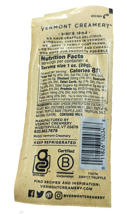 Generic 4 oz (Pack 4) Goat Milk Cheese Honey Truffle Chevre