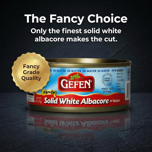 Albacore 6oz (6 Pack), Gefen Solid White Tuna in Water Kosher for Passover