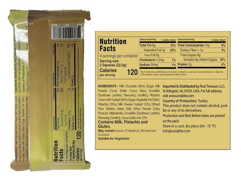 2 PACK 6.34 Oz, 180g) Dubai Chocolate Bar Pistachio, Milk Chocolate Bar with Pistachio Cream and Kataifi (Total