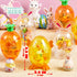 12pcs SYNCFUN Easter Candy Filled Eggs Shell Carrot, Chick and Bunny Shaped, Includes Duck, Chick and Bunny Shaped