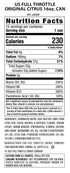 16 oz Pack 15 Full Throttle Citrus: Hard-Working Energy Drink. Fl |