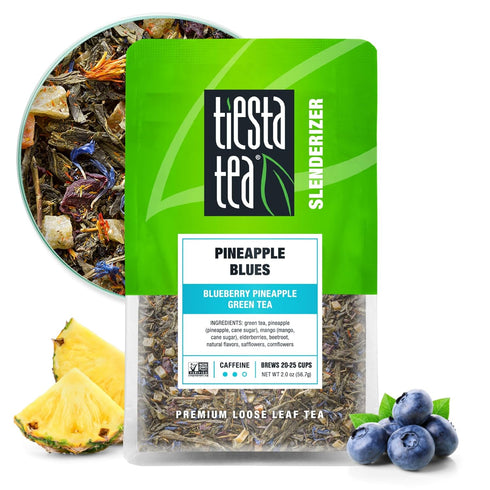 Tiesta Tea - Pineapple Blues, Loose Leaf, Blueberry Pineapple Green Tea, Premium